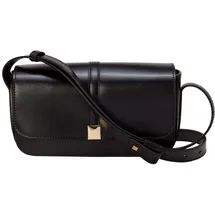 Marc O'Polo Umhängetasche "mit edlem Magnetverschluss", Damen, Gr. B/H/T: 7cm x 11cm x 12cm, schwarz, Leder, unifarben, Taschen Umhängetasche