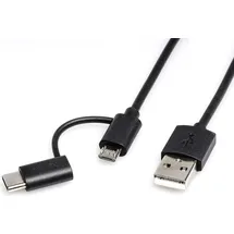 Roline USB-A auf Micro USB 2.0 1 m Schwarz