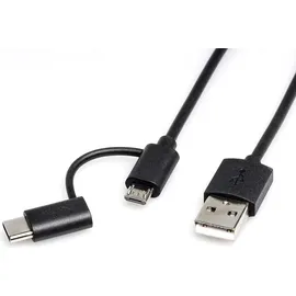 Roline USB-A auf Micro USB 2.0 1 m Schwarz