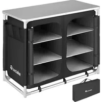 Tectake Campingschrank Deluxe Schwarz