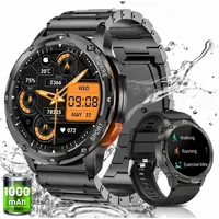 SWGOTA 2026 Smartwatch für Herren in Militärqualität Fitnessuhr Smartwatch (3.63 cm/1,43 Zoll, AMOLED Always On Display), mit 100+ Sportmodi,24/7 Herzfrequenz/SpO2/Schlafüberwachung schwarz