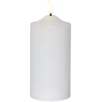Star Trading LED Stumpenkerze Flamme 17 cm weiß