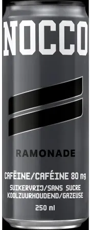 Nocco Focus Ramonade Koffein 180mg Kohlensäurehaltiges Getränk Ohne Zucker 12x250ml