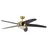 132 cm Deckenventilator messing/wenge mit Licht inkl. Fernbedienung
