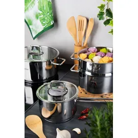 Excelsa Le Grand Chef Topf-Set 10-tlg. Kochtopf + Kasserolle
