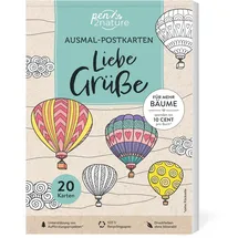 pen2nature Ausmal-Postkarten Liebe Grüße 20 Karten: