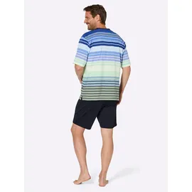 HAJO Shorty Geringelt Marine/Pistazie 48/50