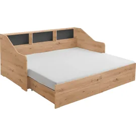 RELITA Stauraumbett Rene 180 x 200 cm Eiche braun