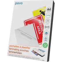 Pavo - Laminierfolien A4 2x175 mic, 100 Stück - Glänzend