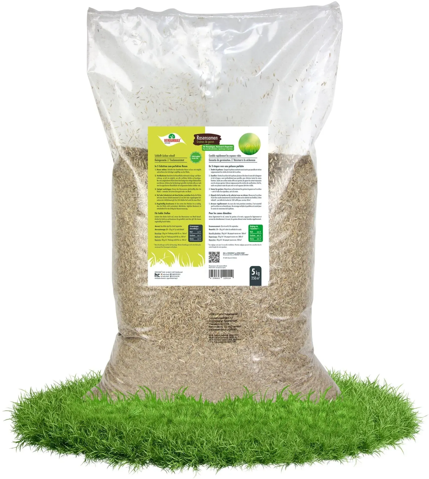 1x 5 kg VERDURMAX® Semences de gazon