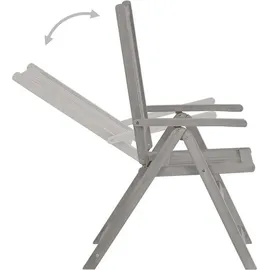 vidaXL Garten-Essgruppe 7-tlg. grau 47278