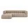 kaiser möbel Ecksofa L-Form GRAND 318 cm, stoff Salvador, Beige, Links - Beige