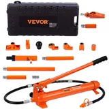 VEVOR Hydraulischer Wagenheber Luftpumpe 10 t, Lufthydraulischer Heber 135 mm Hub Rot, inkl. 100/195 / 300/500 mm Verlängerungsstange, Elektrostatisches Pulversprühen Autoreparatur