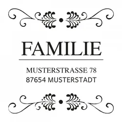 Monogrammstempel - Fantasievolle Adresse - Trodat 4924