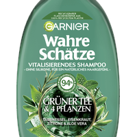 Garnier Wahre Schätze vitalisierendes Shampoo Grüner Tee & 4 Pflanzen