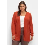 Sieh an! Long-Strickjacke orange 48