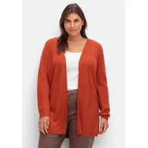 Sieh an! Long-Strickjacke orange 48