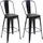 MCW Barhocker A73 2er-Set Holz-Sitzfläche Metall Schwarz