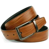 Anthoni Crown Herrengürtel Leder braun/schwarz 85