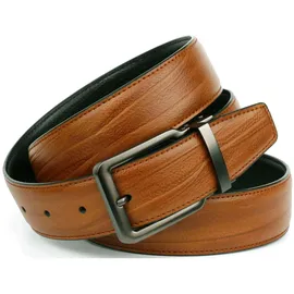 Anthoni Crown Herrengürtel Leder braun/schwarz 85