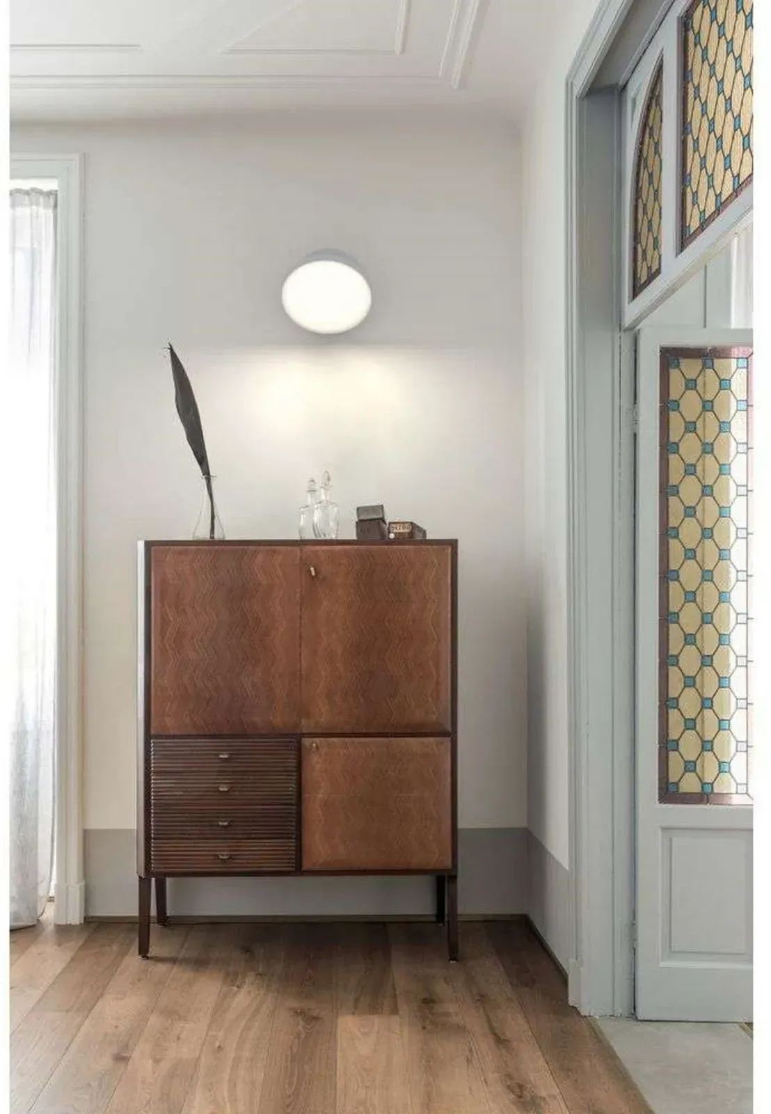 Wandleuchte Rotaliana, Weiß, für Wohnzimmer, Kunststoff - 4.7