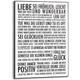 Reinders Wandbild 50 x 70 cm Positiv Leben Holz Schwarz