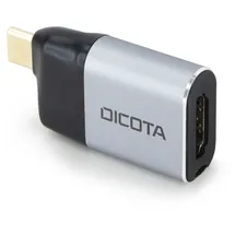Dicota - 24 pin USB-C männlich zu HDMI, 24 pin USB-C weiblich - Silber - Support von 4K 60 Hz, USB-Stromv