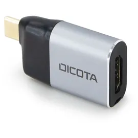 Dicota - 24 pin USB-C männlich zu HDMI, 24 pin USB-C weiblich - Silber - Support von 4K 60 Hz, USB-Stromv