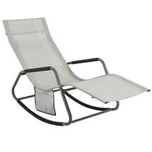 SoBuy Gartenliege 145 x 57 x 84 cm Hellgrau
