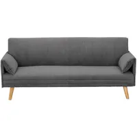 Livetastic Schlafsofa, Grau, Textil, Eiche, Pappel, massiv, Sperrholz, 3-Sitzer, 193x81x92 cm, Liegefunktion, Kinder- & Jugendzimmer, Jugendmöbel, Jugendsofas