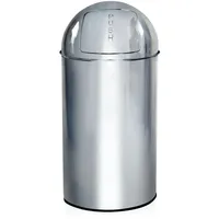 HJH Office Mülleimer PUSH 50L Stahlblech
