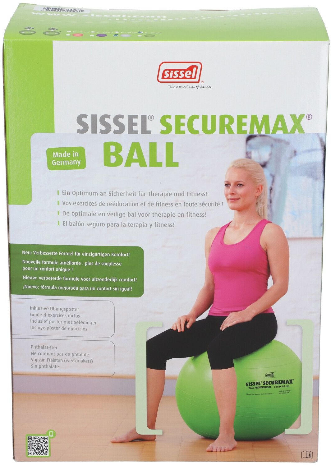 Sissel® Securemax Ball Ballon de Gymnastique Gris 75 cm 1 pc(s) Balon