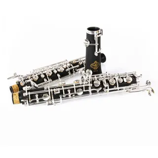 Rochix Oboe Anfänger Student Level SF15 Composite Wood Body versilbert, vollautomatischer C-Ton mit 1 Blättern, 1 Reinigungstuch, 1 Oboe-Tupfer, 1 Daumenauflage, 1 Etui und mehr