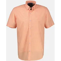 Lerros Kurzarmhemd mit verdecktem Button-down-Kragen - Pale Papaya - XXL