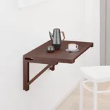 Relaxdays Wandklapptisch, Dunkelbraun, Holz, Kiefer, 2-Sitzer, 60x27x40 cm, Esszimmer, Tische, Esstische