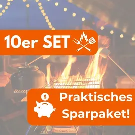 GarPet Grillspieß 100 cm rostfrei schwarz 10er Set