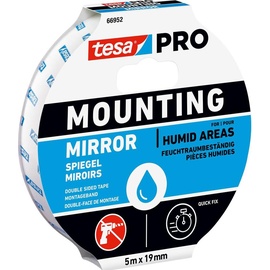 Tesa Mounting PRO Spiegel 66952-00001-00 Montageband Weiß (L x B) 5m x 19mm 1St.