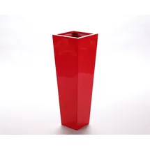 eleganteinrichten Pflanzkübel 38 x 38 x 100 cm Hochglanz Rot
