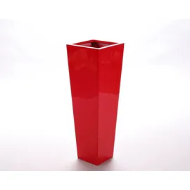 eleganteinrichten Pflanzkübel 38 x 38 x 100 cm Hochglanz Rot
