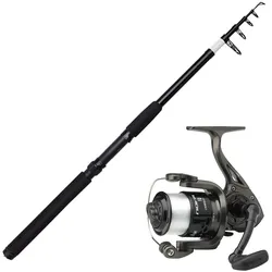 Allrounder Angeln Survival Combo - Marken komplett Angelset Rute, Rolle, Schnur