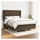 vidaXL Boxspringbett mit Matratze Dunkelbraun 140x200 cm Stoff