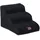 Relaxdays Hundetreppe 3 Stufen Schwarz 33 cm x 41 cm x 54 cm