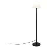 QAZQA Außen Stehlampe schwarz mit weißem Schirm IP65 25 cm - Virginia