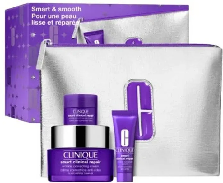 Clinique Smart & Smooth 50 ml + 10 ml + 5 ml + Täschchen Set 3 Stück