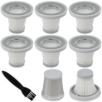 geentargetel Ersatzfilter 7 Stück Staubsauger HEPA Filter, 1 Edelstahl Vorfilter 1 Reinigungs Bürste, für Fanttik Slim V8 Mate, V10 Mate, V8 Apex Staubsauger (weiße)