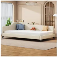 autolock Schlafsofa Schlafsofa,Polsterbett 90*200cm beige