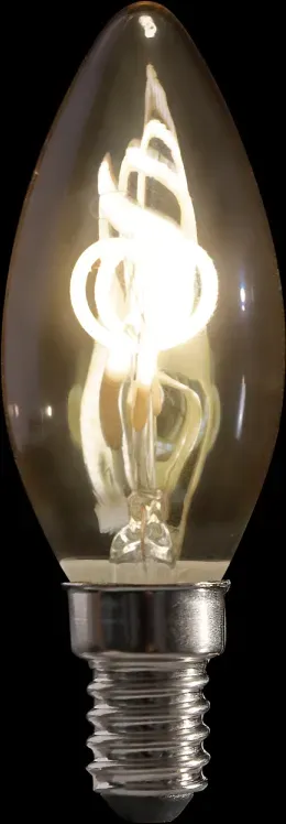Showgear LED Filament Candle Bulb B10 2 W - dimmbar - Spiraldraht