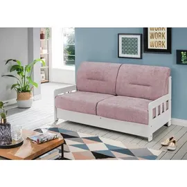 Livetastic Schlafsofa, Rosa, Weiß, Textil, Kiefer, massiv, Uni, 2-Sitzer, 154x88x90 cm, Made in EU, einzeln ausziehbar, Kinder- & Jugendzimmer, Jugendmöbel, Jugendsofas