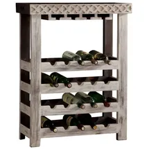Massivmoebel24 Weinregal 70 x 30 x 90 cm Weiß