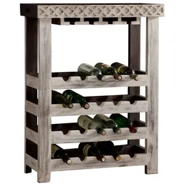 Massivmoebel24 Weinregal 70 x 30 x 90 cm Weiß